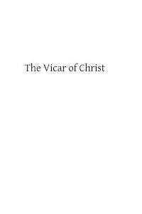 bokomslag The Vicar of Christ