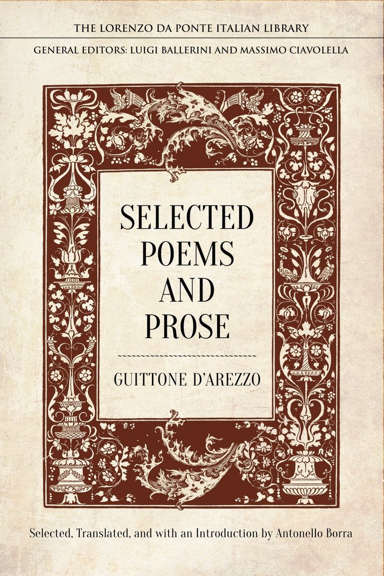 Guittone d'Arezzo, Guittone D'Arezzo, Antonello Borra - Selected Poems and Prose, Inbunden