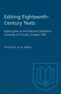bokomslag Editing Eighteenth-Century Texts