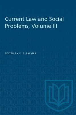 bokomslag Current Law and Social Problems, Volume III