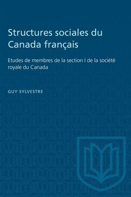 bokomslag Structures Sociales Du Canada Français