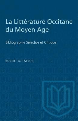 La Littrature Occitane du Moyen Age 1