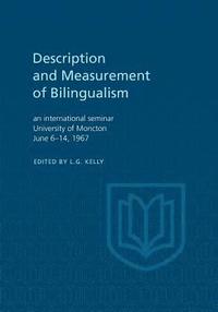 bokomslag Description and Measurement of Bilingualism