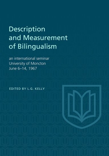 bokomslag Description and Measurement of Bilingualism