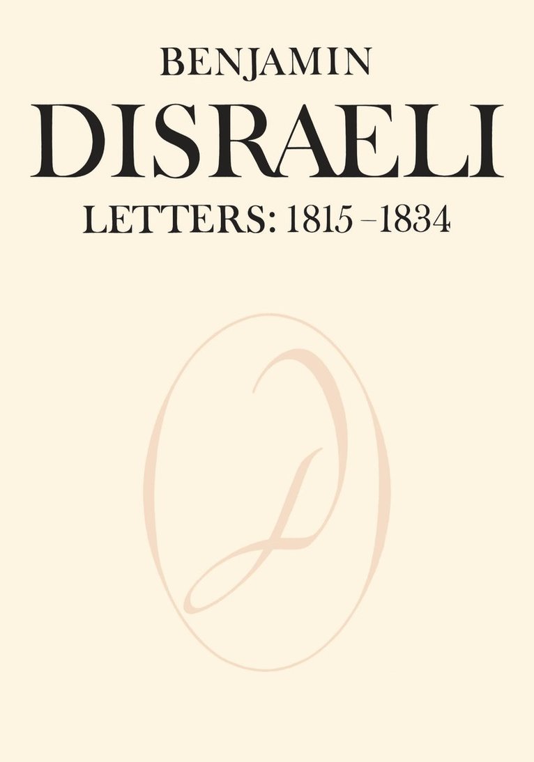 Benjamin Disraeli Letters 1