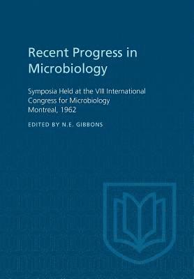 bokomslag Recent Progress in Microbiology VIII