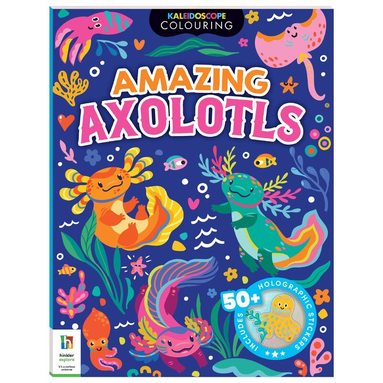 Hinkler Pty Ltd - Kaleidoscope Sticker Colouring Awesome Axolotls, Häftad