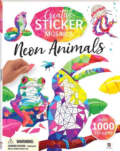Creative Sticker Mosaics Neon Animals, Häftad