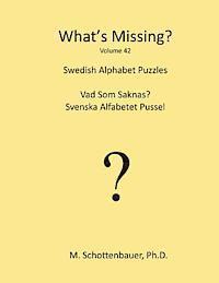 bokomslag What's Missing?: Swedish Alphabet Puzzles