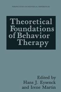 bokomslag Theoretical Foundations of Behavior Therapy