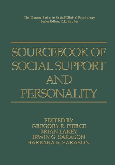 bokomslag Sourcebook of Social Support and Personality