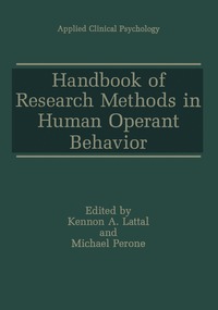 bokomslag Handbook of Research Methods in Human Operant Behavior
