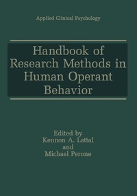 bokomslag Handbook of Research Methods in Human Operant Behavior