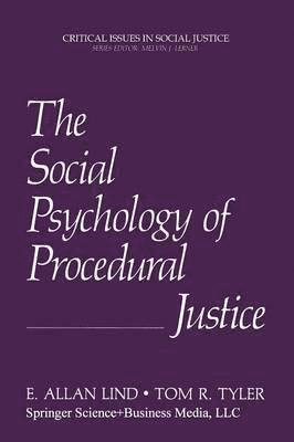 bokomslag The Social Psychology of Procedural Justice