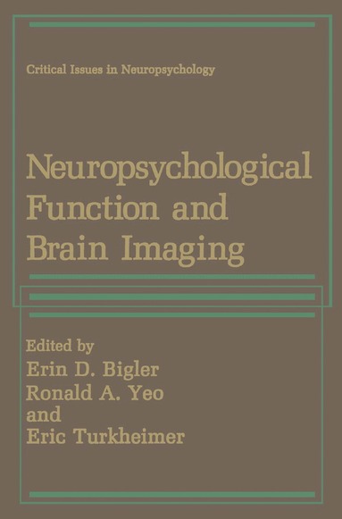 Erin D. Bigler, Ronald A. Yeo, Eric Turkheimer - Neuropsychological Function and Brain Imaging, Häftad