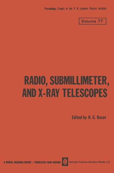 bokomslag Radio, Submillimeter, and X-Ray Telescopes