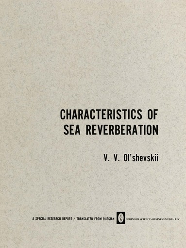 bokomslag Characteristics of Sea Reverberation