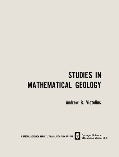 bokomslag Studies in Mathematical Geology