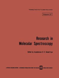 bokomslag Research in Molecular Spectroscopy / Issledovaniya Po Molekulyarnoi Spektroskopii / ccbah o yho t