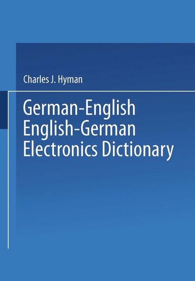 bokomslag German-English English-German Electronics Dictionary