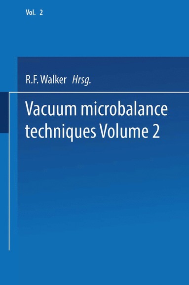bokomslag Vacuum Microbalance Techniques