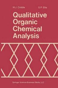 bokomslag Qualitative Organic Chemical Analysis
