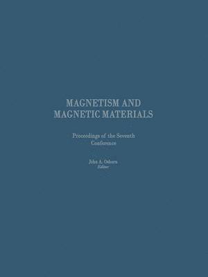 bokomslag Proceedings of the Seventh Conference on Magnetism and Magnetic Materials