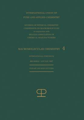 bokomslag La Chimie Macromolculaire4 / Macromolecular Chemistry4