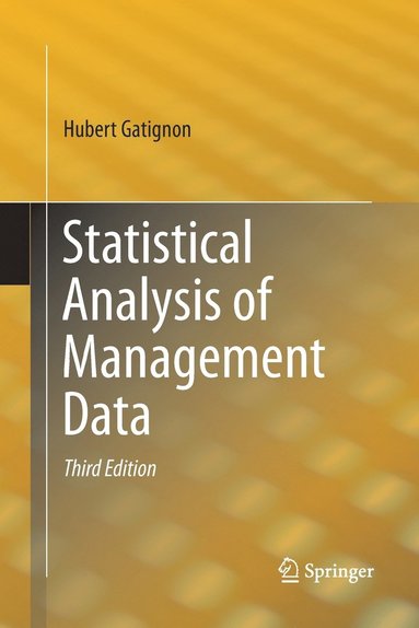 bokomslag Statistical Analysis of Management Data