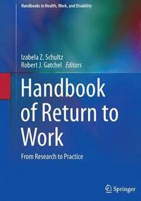 bokomslag Handbook of Return to Work