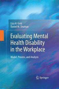 bokomslag Evaluating Mental Health Disability in the Workplace