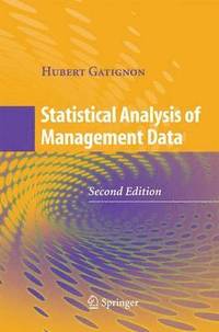 bokomslag Statistical Analysis of Management Data