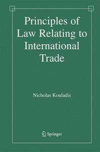 bokomslag Principles of Law Relating to International Trade