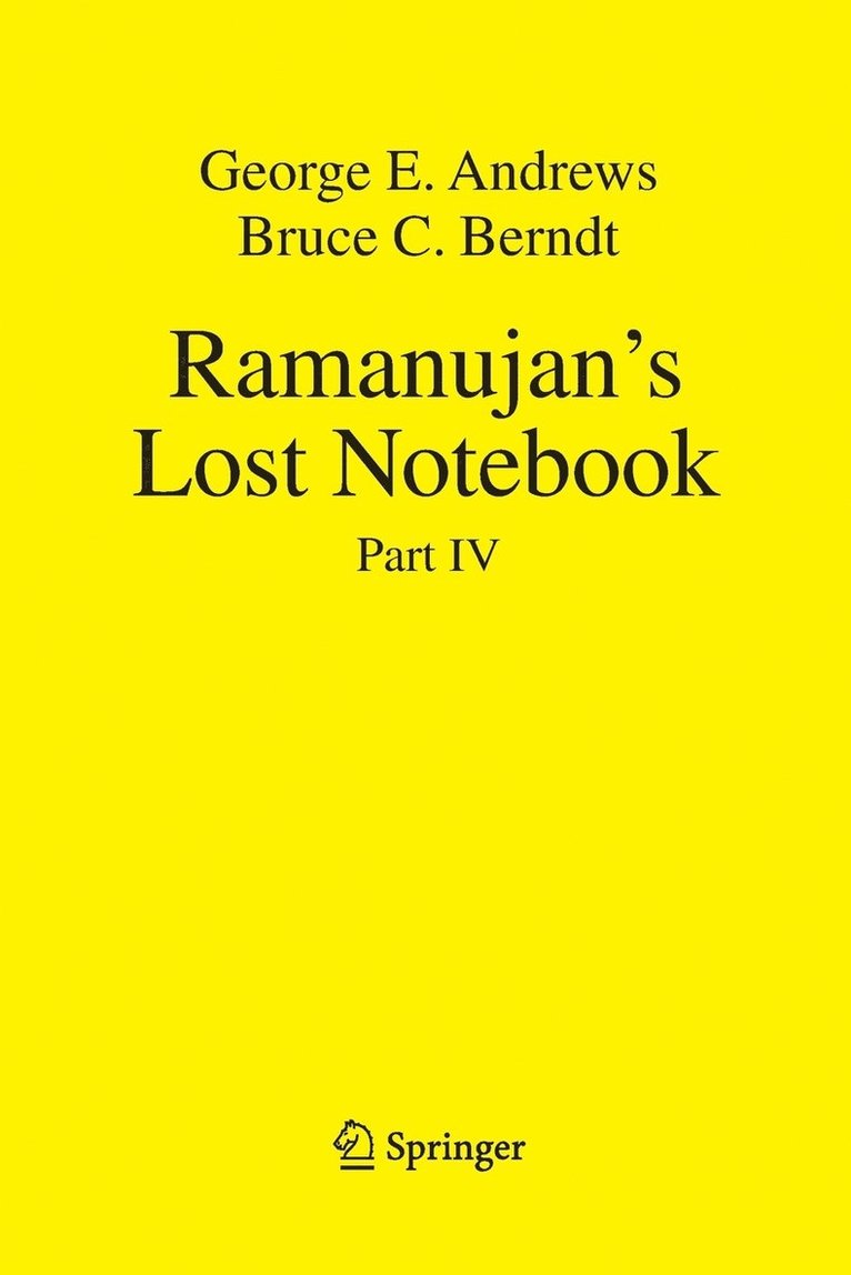 Ramanujan's Lost Notebook 1