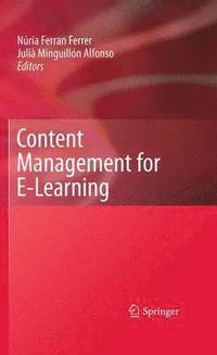 bokomslag Content Management for E-Learning