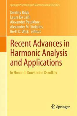bokomslag Recent Advances in Harmonic Analysis and Applications