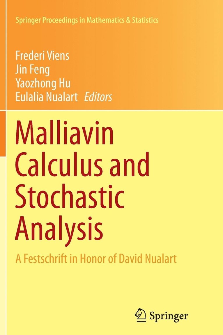 Malliavin Calculus and Stochastic Analysis 1