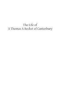 Hope, Brother Hermenegild Tosf - The Life of S Thomas A Becket of Canterbury, Häftad