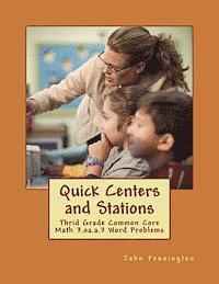 bokomslag Quick Centers and Stations: Thrid Grade Common Core Math 3.oa.a.3 Word Problems