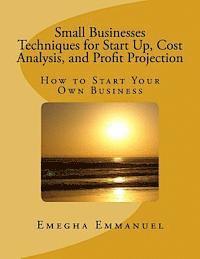 bokomslag Small Businesses Techniques for Start Up, Cost Analysis, and Profit Projection: How to Start Your Own Business