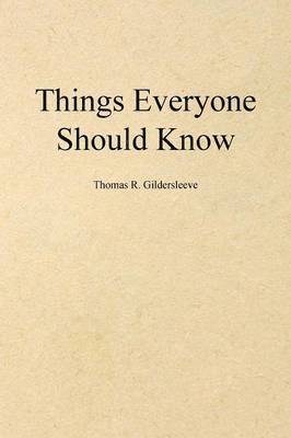 bokomslag Things Everyone Should Know