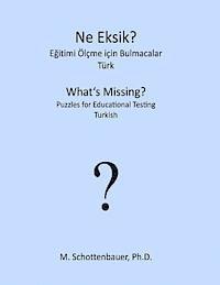 bokomslag What's Missing? Puzzles for Educational Testing: Turkish