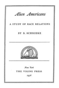 bokomslag Alien Americans: A Study Of Race Relations