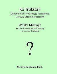 bokomslag What's Missing? Puzzles for Educational Testing: Lithuanian Testbook