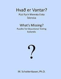 bokomslag What's Missing? Puzzles for Educational Testing: Icelandic