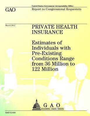 Private Health Insurance: Estimates of Individuals with Pre-Existing Conditions Range from 36 Million to 122 Million 1