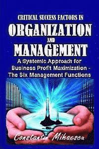 bokomslag Critical Success Factors in Organization and Management: The Six Natural Systemic Management Functions