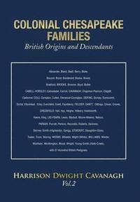 bokomslag Colonial Chesapeake Families British Origins and Descendants