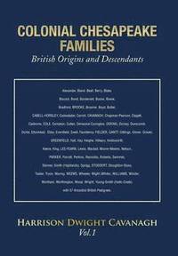 bokomslag Colonial Chesapeake Families 1