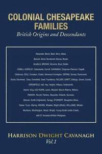 bokomslag Colonial Chesapeake Families British Origins and Descendants